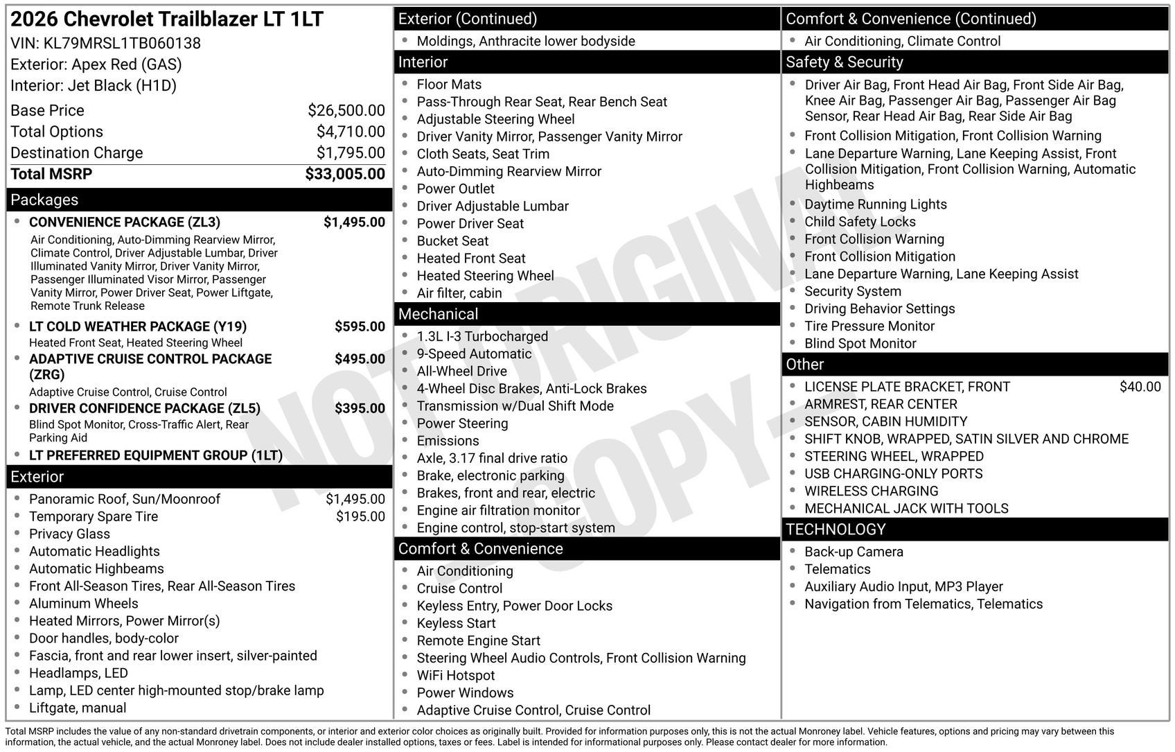 2026 Chevrolet Trailblazer LT
