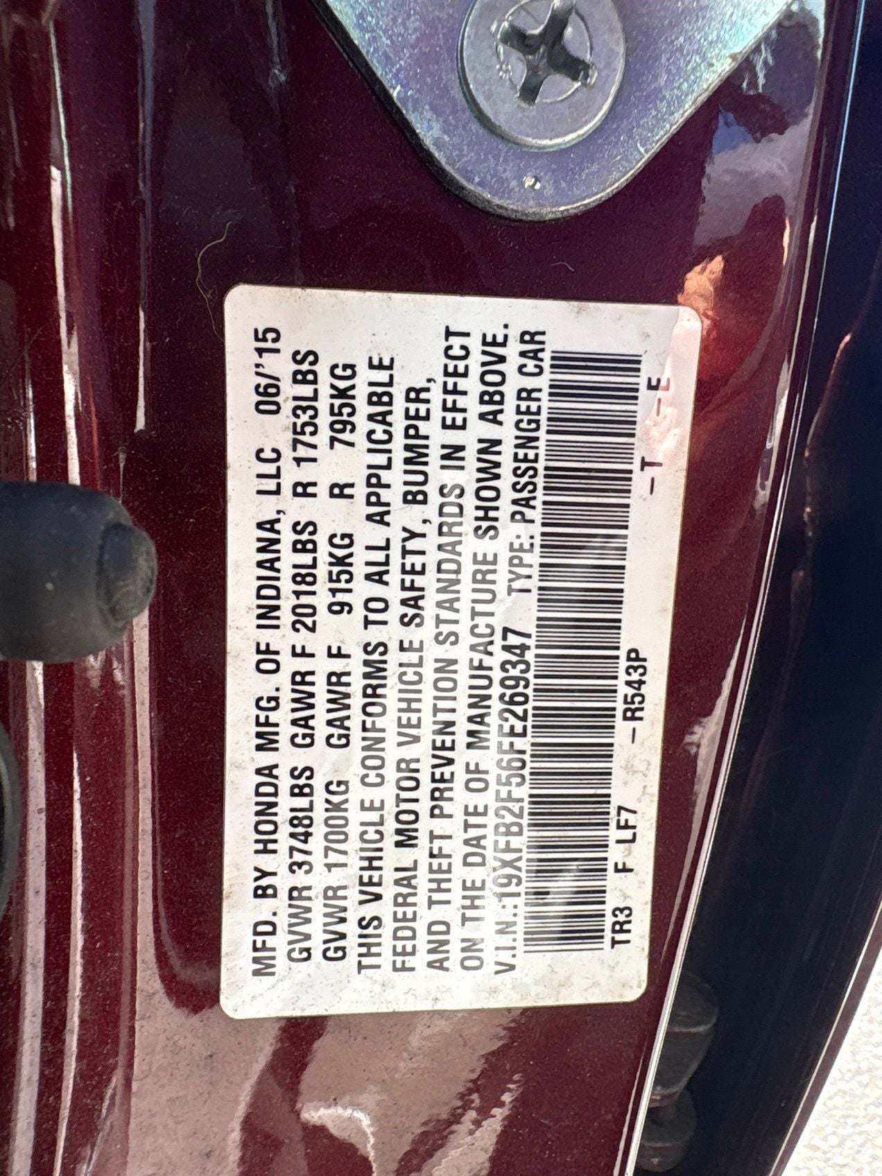 2015 Honda Civic LX