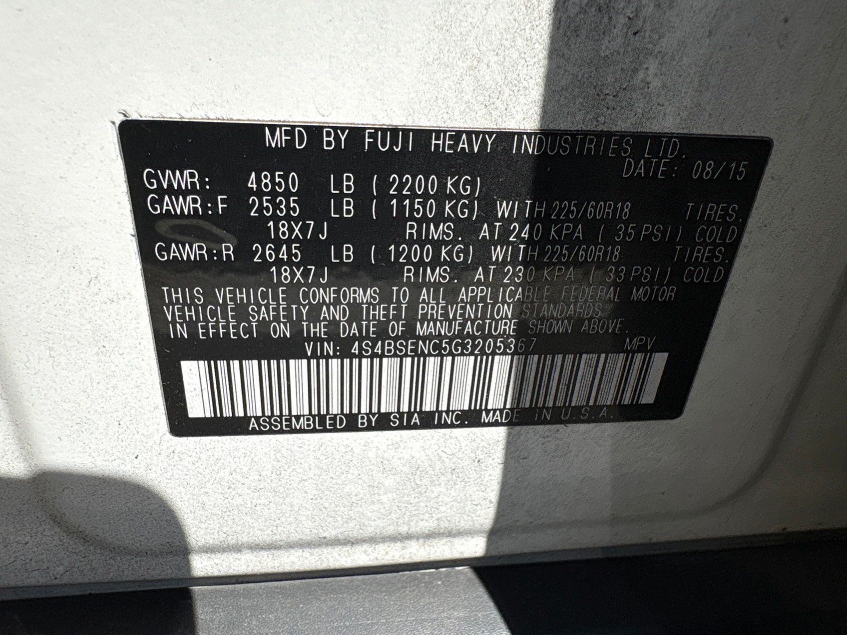 2016 Subaru Outback 3.6R Limited